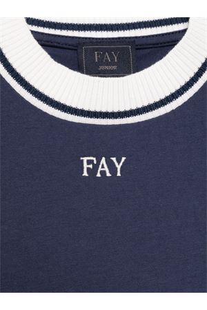 Maglietta ricamata con logo FAY KIDS | FW8P91Z1173621AV